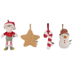 Adornos de peluche para árbol de Navidad Jim (4) - Little Dutch