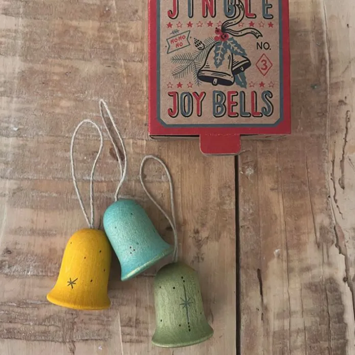 Adornos navideños de madera Jingle Joy Bells (3) - Grapat