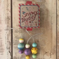 Adornos navideños de madera Snowy Buddy (3) - Grapat