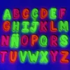 Alfabeto letras mayúsculas rellenables fluorescentes 5 cm (28) - Sumando Momentos