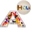 Alfabeto letras mayúsculas rellenables translúcidas 7 cm (27) - Sumando Momentos