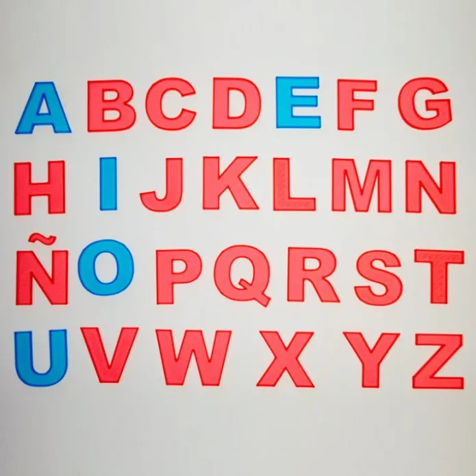 Alfabeto Montessori letras mayúsculas translúcidas (91) - Sumando Momentos
