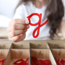 Alfabeto Montessori letras minúsculas enlazadas translúcidas castellano/catalán (170) - R-cre@