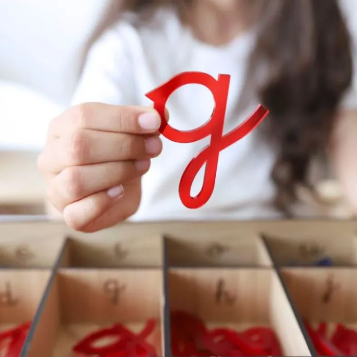 Alfabeto Montessori letras minúsculas enlazadas translúcidas castellano (165) - R-cre@