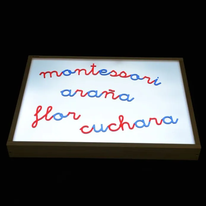 Alfabeto Montessori letras minúsculas enlazadas translúcidas castellano (165) - R-cre@