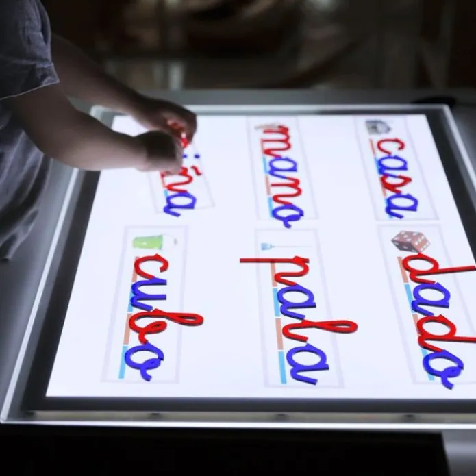 Alfabeto Montessori letras minúsculas enlazadas translúcidas castellano (165) - R-cre@
