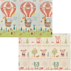 Alfombra de espuma plegable y reversible Fancy Globo y Oso 2 x 1,8 metros - MS