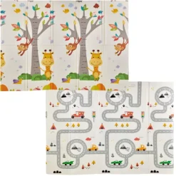 Alfombra de espuma plegable y reversible Fancy Jirafa y Carretera 2 x 1,8 metros - MS