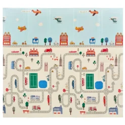 Alfombra de espuma plegable y reversible Fancy León y Carretera 2 x 1,8 metros - MS
