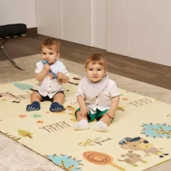 Alfombra de espuma plegable y reversible Trendy Cebra y Jirafa 1,8 x 1,2 metros - MS