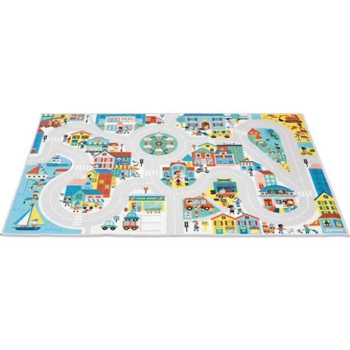 Alfombra de juegos Ciudad Cross Roads 1,2 x 0,78 metros - Janod