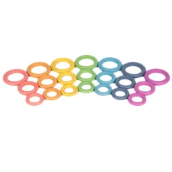 Anillas de madera colores arcoíris (21) - TickiT
