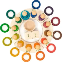 Anillas de madera de colores para Calendario Perpetuo (12) - Grapat