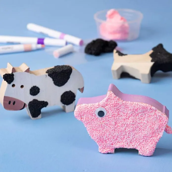 Animales de la granja de madera 8 cm (10) - Creativ Company