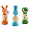 Animales de madera atornillados gato, burro y pájaro (3) - Djeco