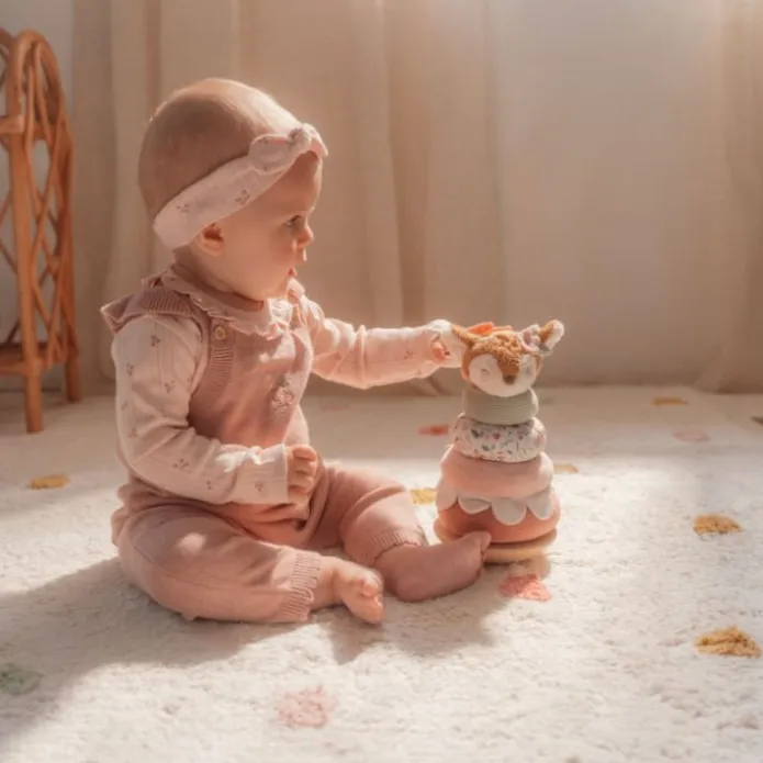 Apilable balancín de madera y peluche ciervo Jardín de hadas - Little Dutch