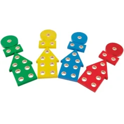 Apilable de madera con 4 formas geométricas - PlanToys