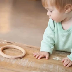 Aros grandes de madera natural (3) - Grapat