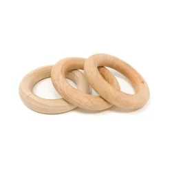 Aros pequeños de madera natural (3) - Grapat