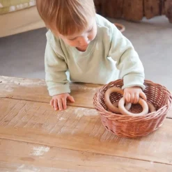 Aros pequeños de madera natural (3) - Grapat