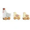 Arrastre de madera gallina y pollitos - Little Dutch