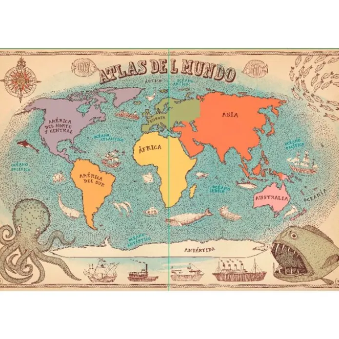 Atlas del mundo edición púrpura - Aleksandra Mizieliríska y Daniel Mizieliríski - Maeva