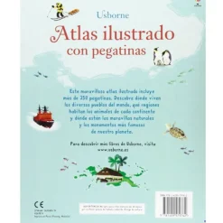 Atlas ilustrado con pegatinas - Usborne