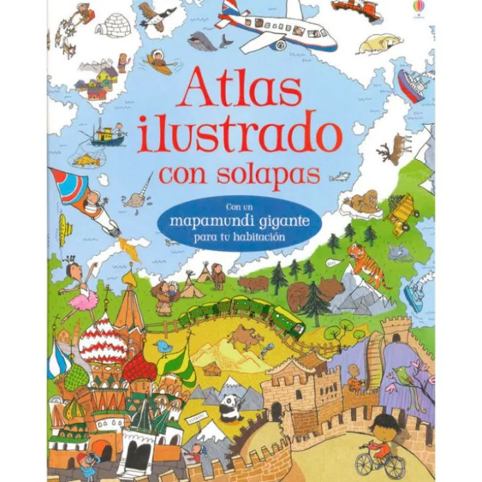 Atlas ilustrado con solapas
