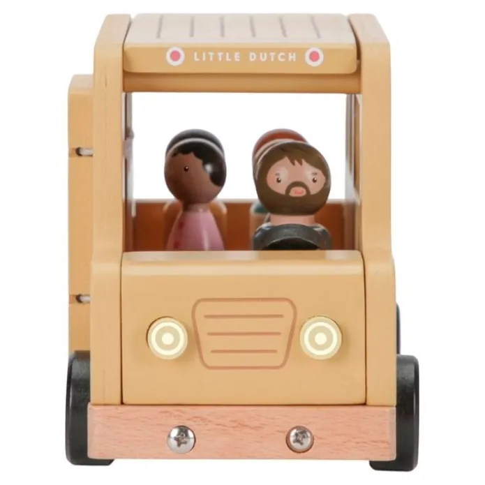 Autobús escolar de madera con 5 muñecos - Little Dutch