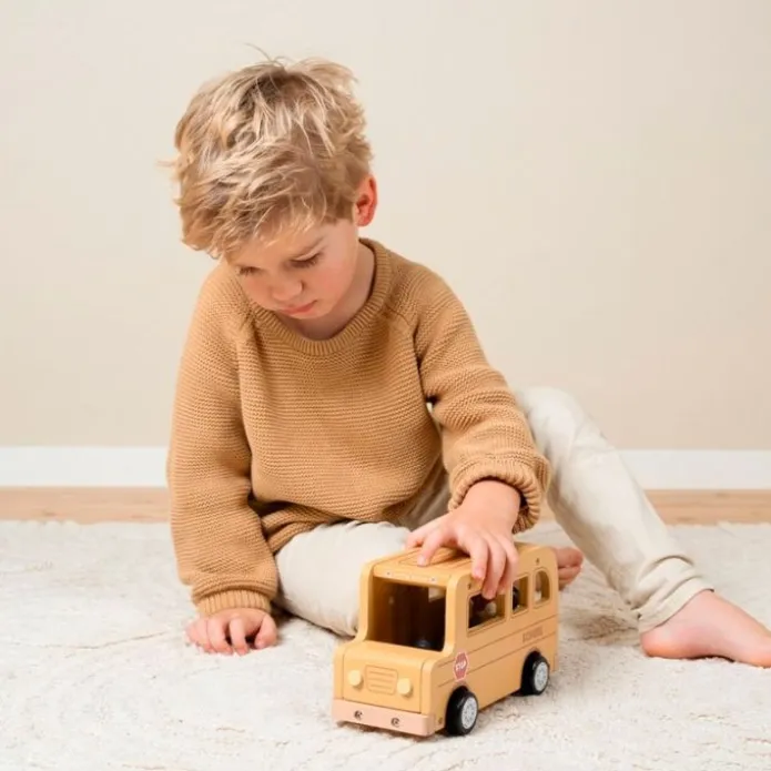 Autobús escolar de madera con 5 muñecos - Little Dutch