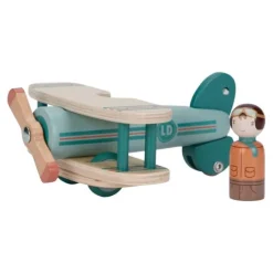 Avioneta de madera con muñeco - Little Dutch