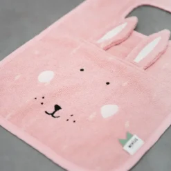 Babero de algodón rosa Conejo - Trixie