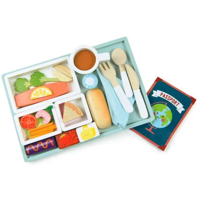 Bandeja de comida de avión de madera - Tender Leaf