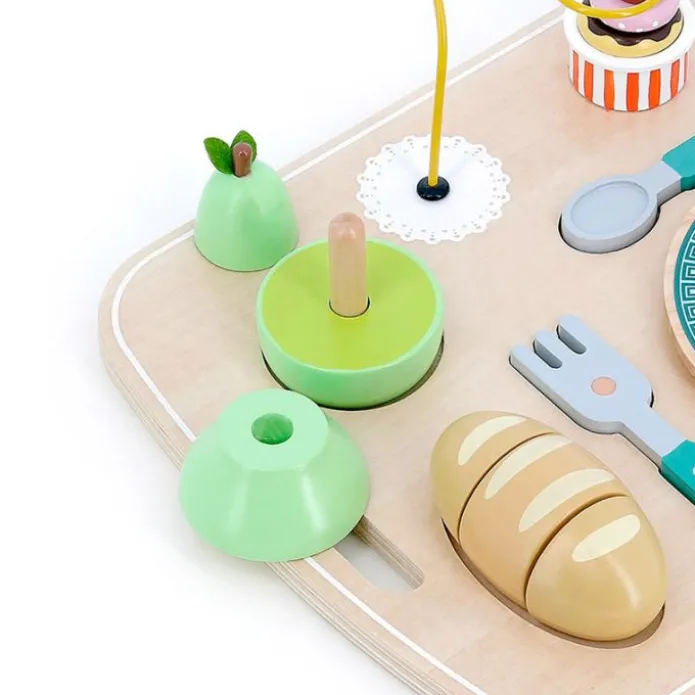 Bandeja de comida de madera con actividades - Vilac