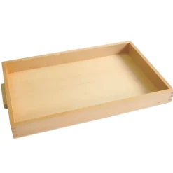 Bandeja de madera para cuadrados y cubos - Montessori