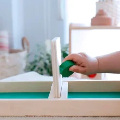 Bandeja de permanencia de madera con disco - Montessori