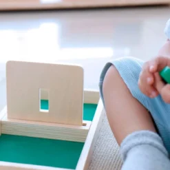 Bandeja de permanencia de madera con disco - Montessori