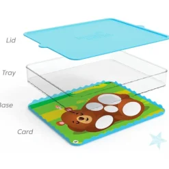 Bandeja sensorial con plantillas y herramientas - Hand2Mind