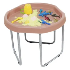 Bandeja sensorial Hexacle rosa coral con soporte - Tuff Tray