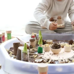 Bandeja sensorial Hexacle translúcida con soporte - Tuff Tray