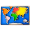 Bandeja sensorial rellenable Mapa del mundo - Sumando Momentos