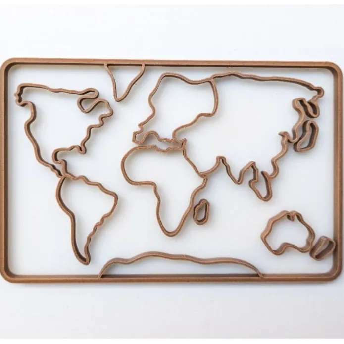 Bandeja sensorial rellenable Mapa del mundo - Sumando Momentos
