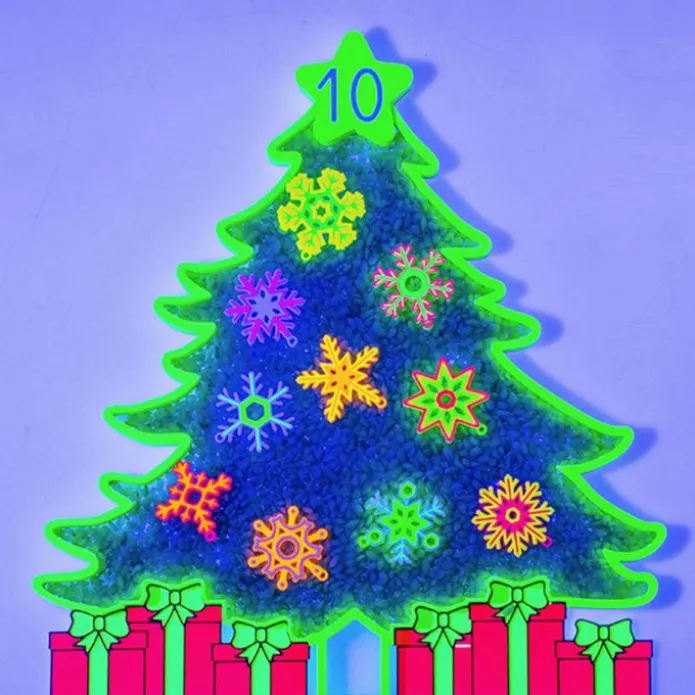 Bandeja sensorial rellenable árbol de Navidad - Sumando Momentos