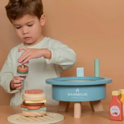 Barbacoa portátil con accesorios de madera - Little Dutch