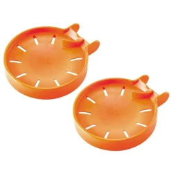 Bases de plástico naranjas para circuitos de canicas (2) - Hape