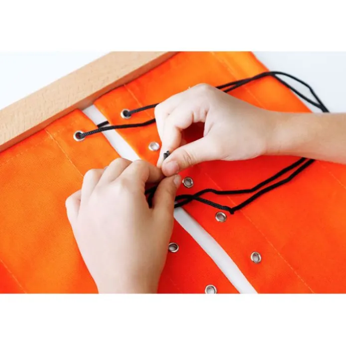 Bastidor de madera con cordones - Montessori