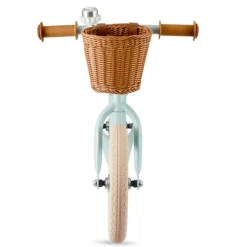 Bicicleta de equilibrio sin pedales Rapid 2 azul pastel con cesta - Kinderkraft