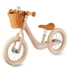 Bicicleta de equilibrio sin pedales Rapid 2 rosa pastel con cesta - Kinderkraft