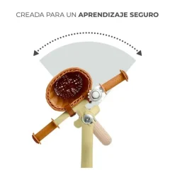 Bicicleta de equilibrio sin pedales Rapid 2 verde pastel con cesta - Kinderkraft