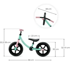 Bicicleta de equilibrio sin pedales 2Way Next Off Road verde menta - Kinderkraft